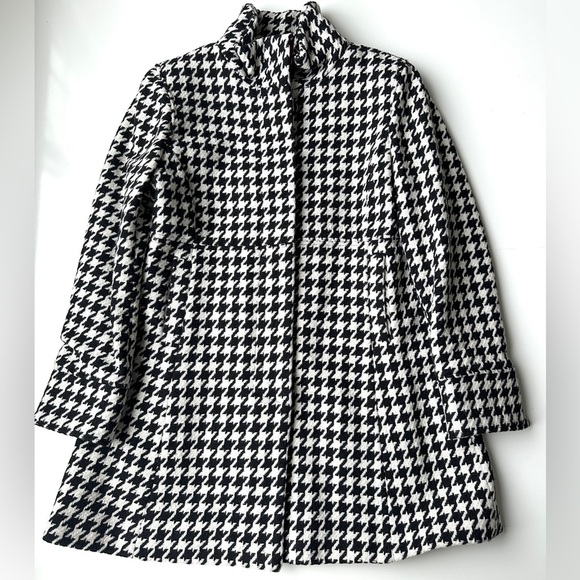 Black Rivet Houndstooth Wool Blend Heavyweight Lined Jacket Coat Women’s XL - Picture 4 of 11